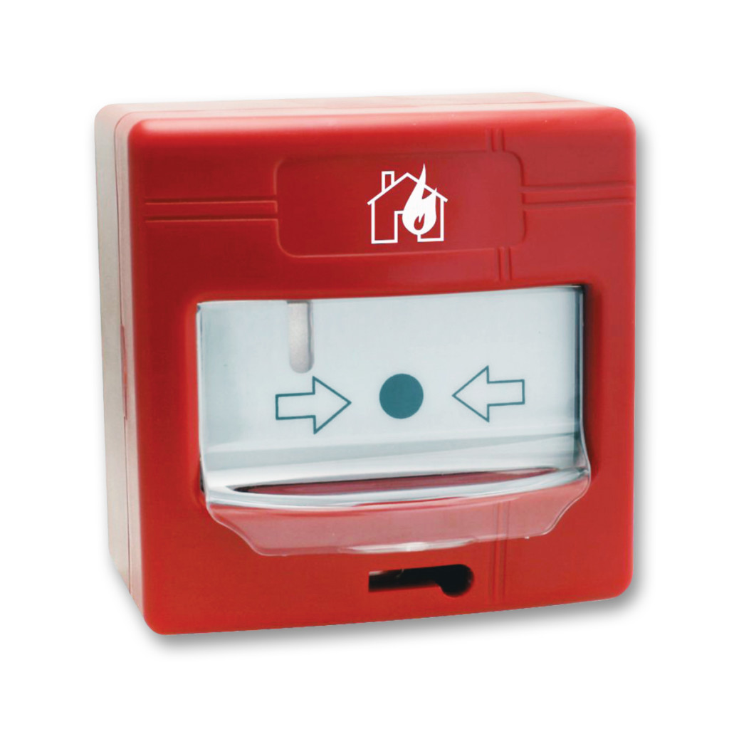 Pulsante Di Allarme RP-26 Alarm Controls – Rosso Con Anello Protezione, Acciaio Inox